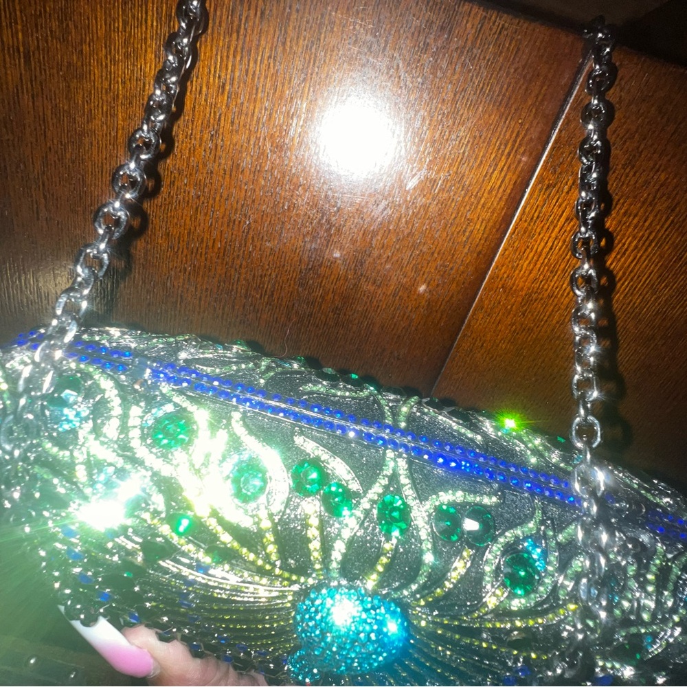 Natasha Peacock Elegant rhinestone| bag/clutch - Picture 4 of 11
